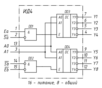 К155ид4 схема включения